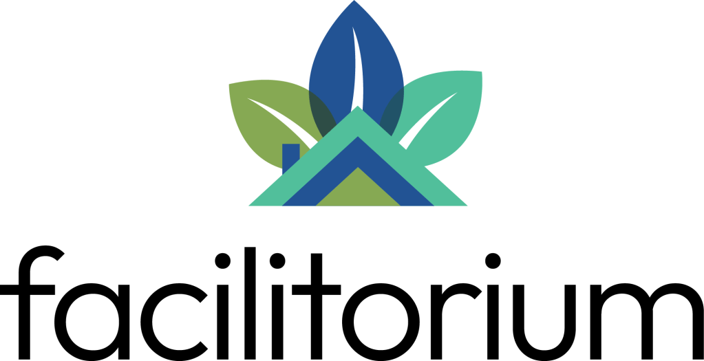 Logo of roof with leaves
